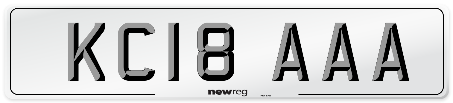 KC18 AAA Number Plate from New Reg